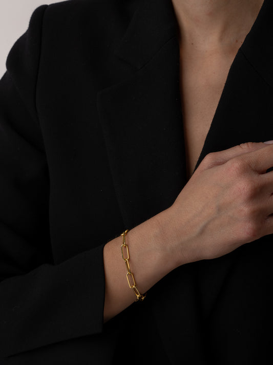 BOLD SIENNA CHAIN GOLD-PLATED BRACELET