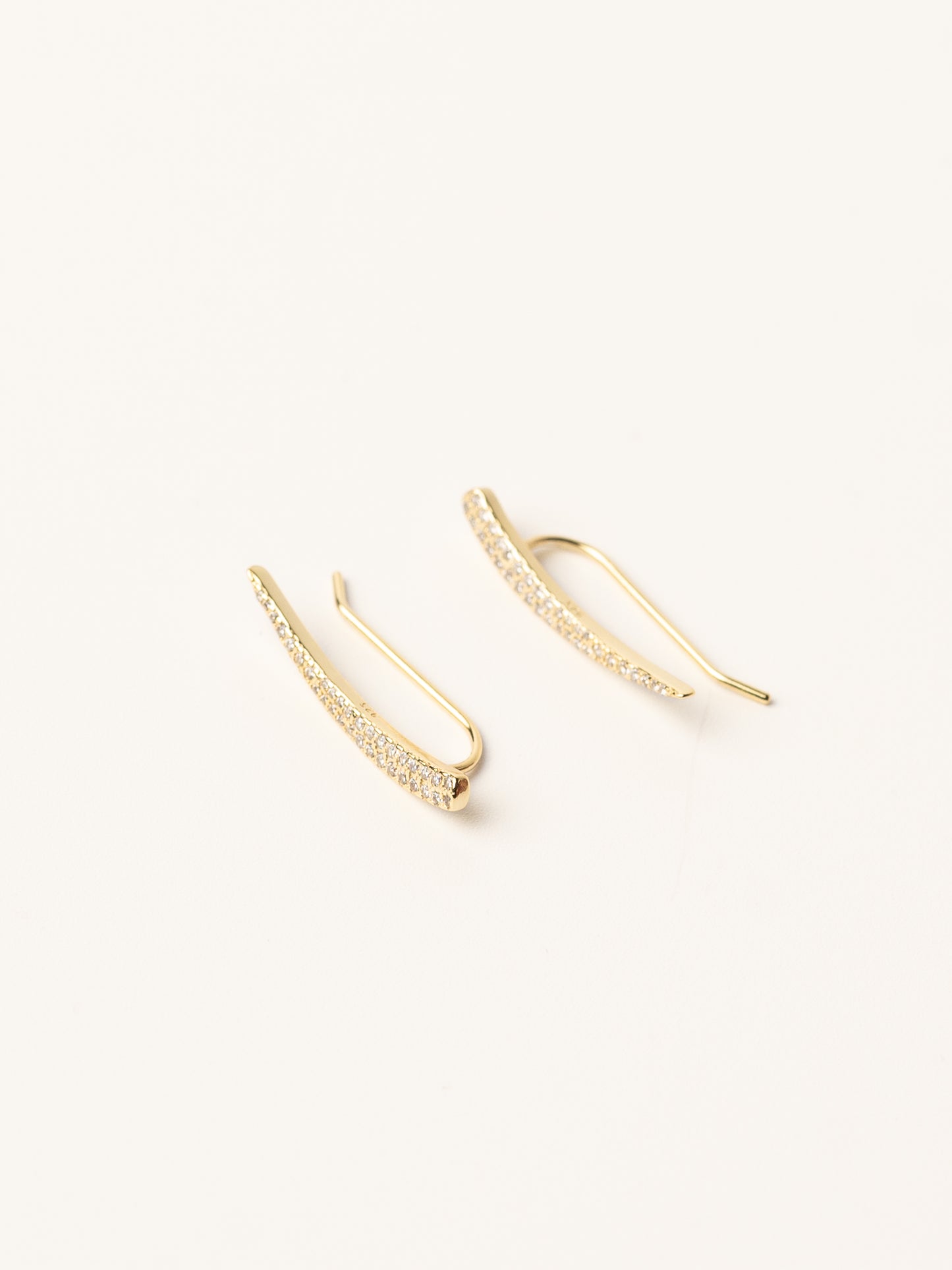 AETHER GOLD-PLATED EAR CLIMBERS