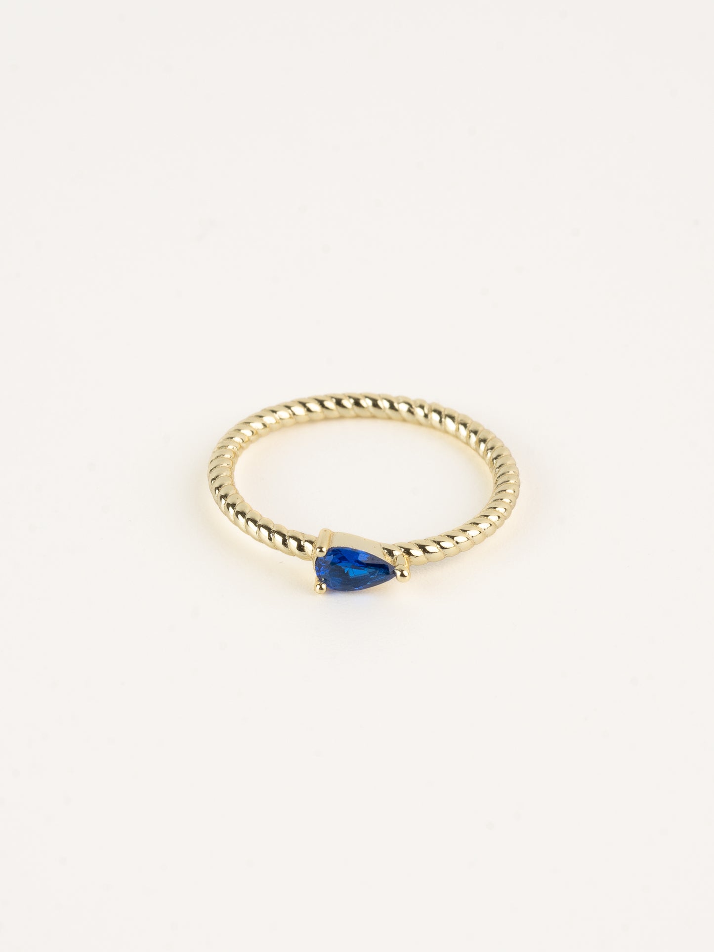 TWISTED BLUE RING