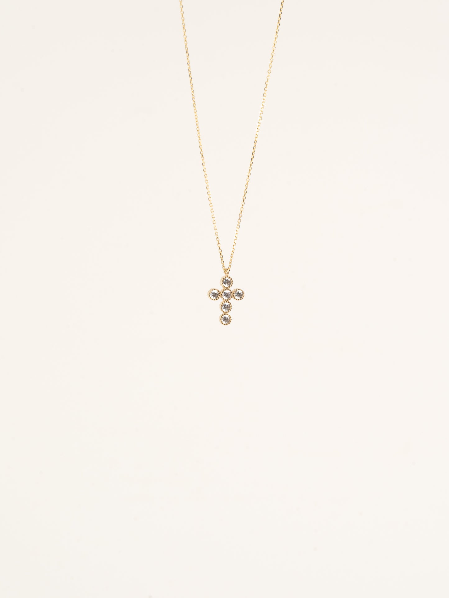 SOLID GOLD GRACE CROSS NECKLACE
