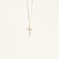 SOLID GOLD AELIA CROSS NECKLACE
